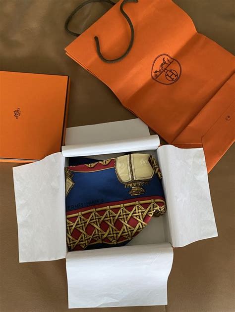 Hermes Tuch Seide Vintage 90/90 cm Hermes Box/Tasche 